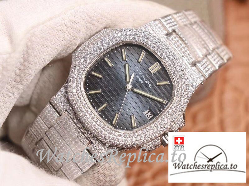 Swiss Patek Philippe Nautilus Replica 5719-10G Diamonds Bezel 40MM - Replica Watches Shop