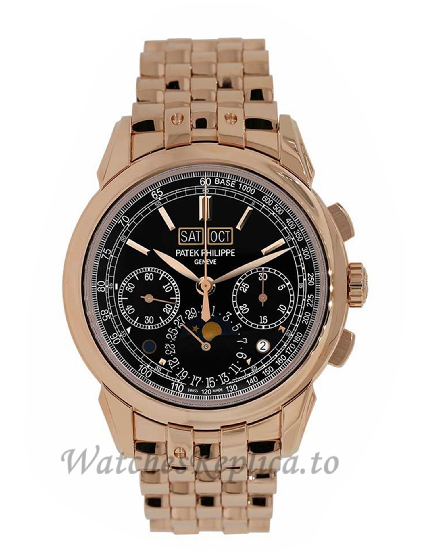 Patek Philippe Replica Grand Complications Rose Gold Chronograph 41MM Watch 527001R001 - Replica Watches Shop