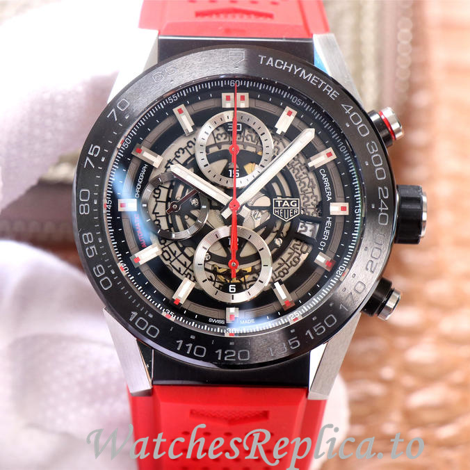 Tag Heuer Replica Carrera Rubber strap 45MM - Replica Watches Shop