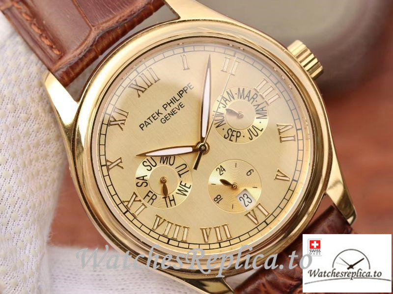 Swiss Patek Philippe Complications Annual Calendar Replica 5035J Roman Markers 40MM - Replica Watches Shop