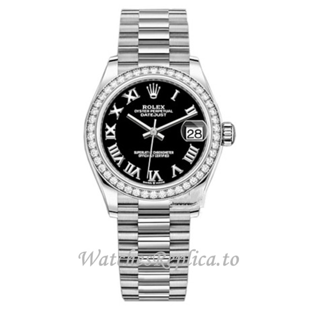 Replica Rolex Datejust m278289rbr-0011 31MM White Gold strap Ladies Watch - Replica Watches Shop