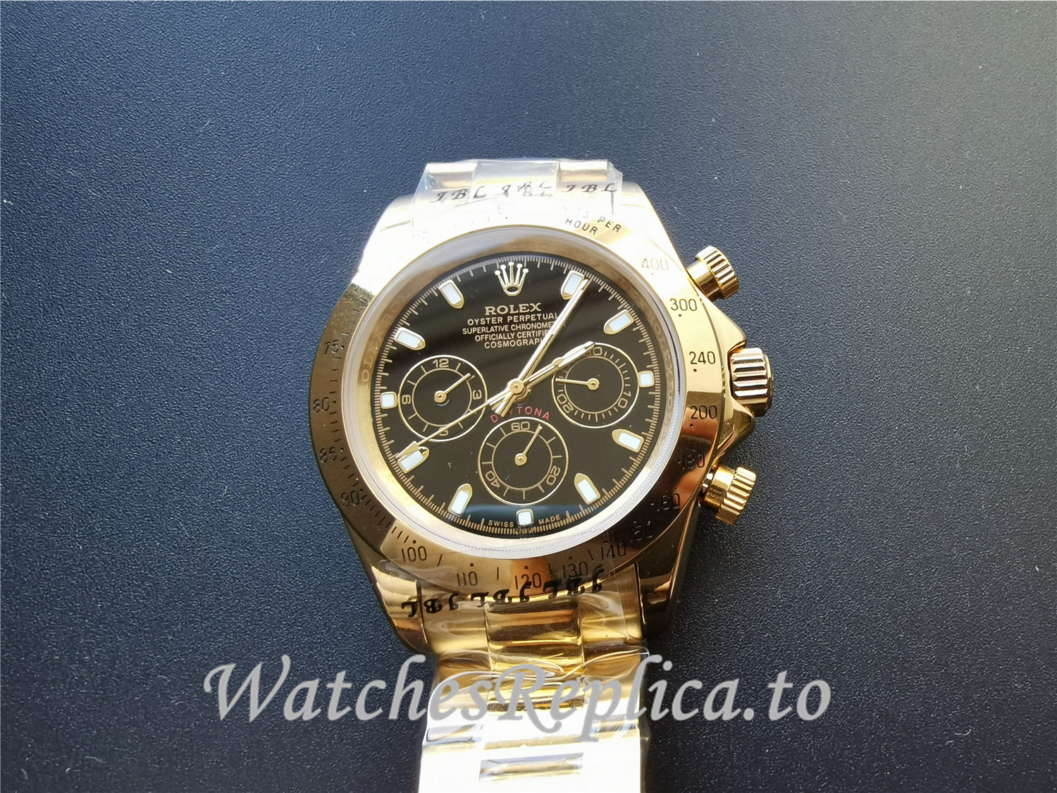 Swiss Rolex Daytona Cosmograph Replica 116528 Yellow Gold Bezel 40MM - Replica Watches Shop