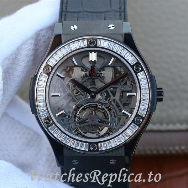 Hublot Replica HUBLOT Leather strap 42MM - Replica Watches Shop
