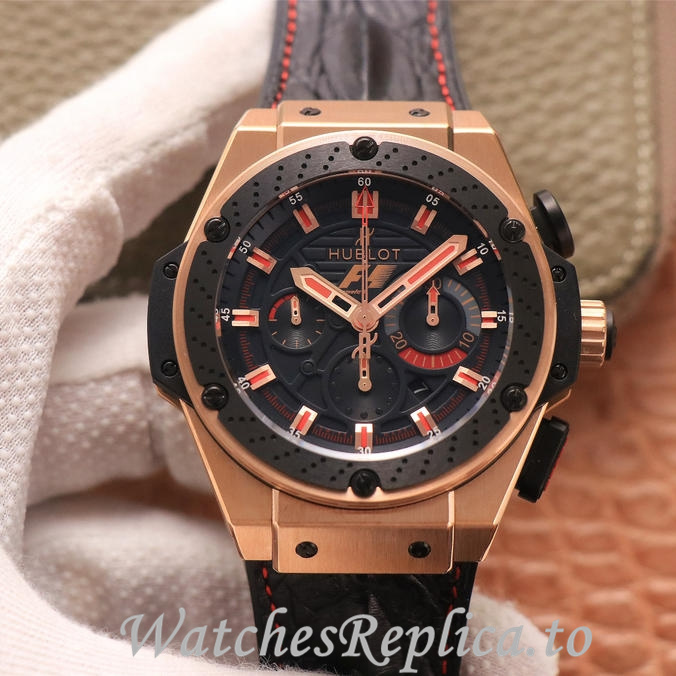Hublot Replica Ferrari F1 Leather strap 46MM - Replica Watches Shop