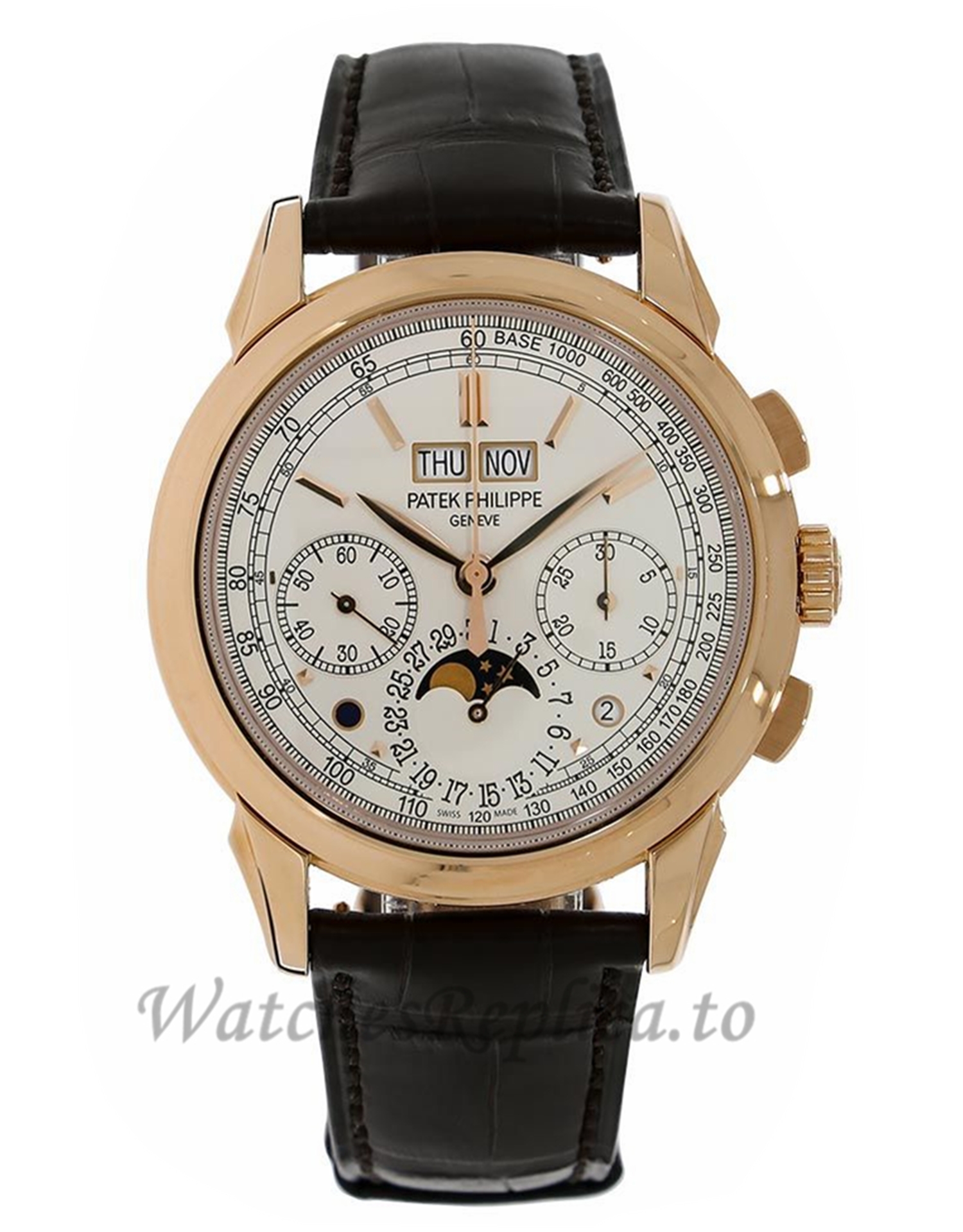 Patek Philippe Replica Grand Complications Rose Gold Perpetual Calendar Chronograph 41MM Watch 5270R - Replica Watches Shop