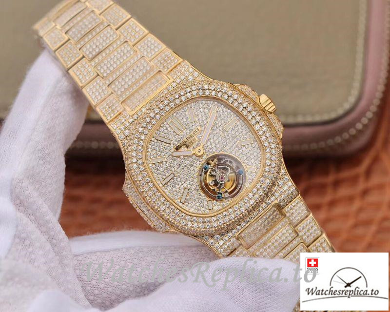 Swiss Patek Philippe Nautilus Jumbo Replica 5711 009 Diamonds Bezel 40MM - Replica Watches Shop