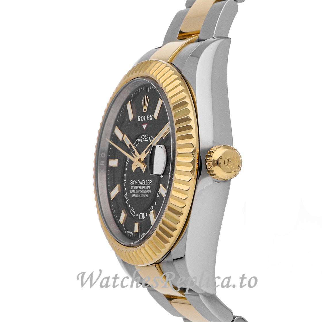 Replica Rolex Sky-Dweller m326933-0002 42MM Yellow Rolesor Mens Watch - Replica Watches Shop