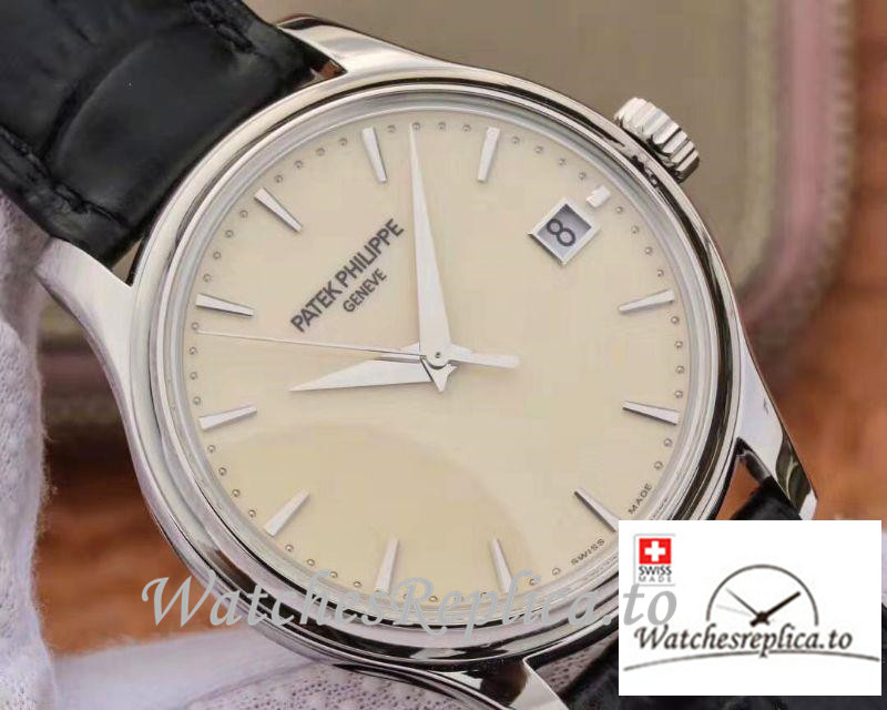 Swiss Patek Philippe Calatrava Replica 5227 Black Strap 39MM×10.2MM - Replica Watches Shop