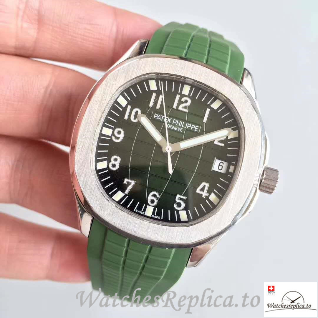 Swiss Patek Philippe Aquanaut Jumbo Replica 5167A Green Strap 40.5MM - Replica Watches Shop