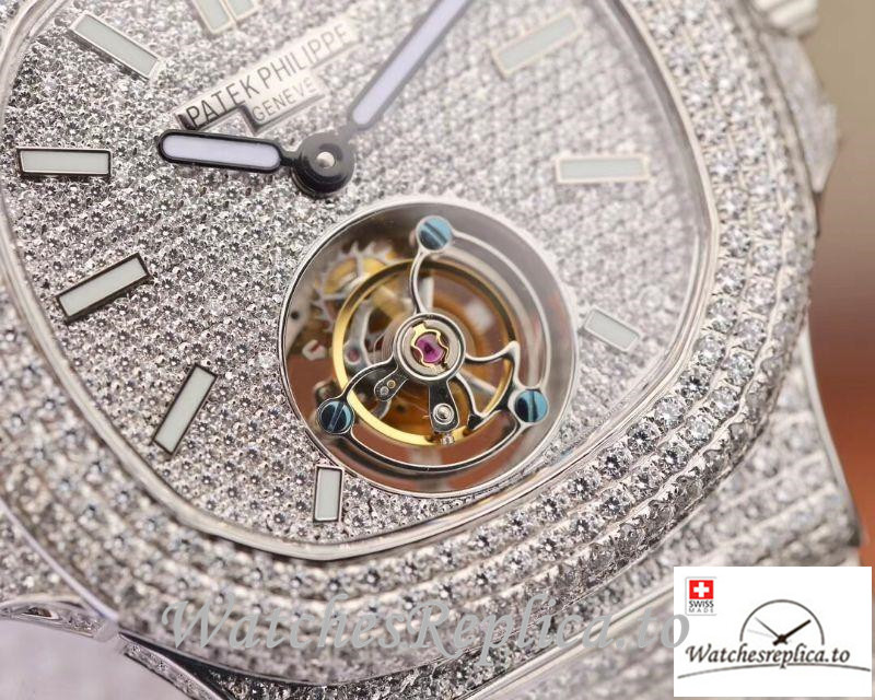 Swiss Patek Philippe Nautilus Jumbo Replica 5711 008 Diamonds Bezel 40MM - Replica Watches Shop