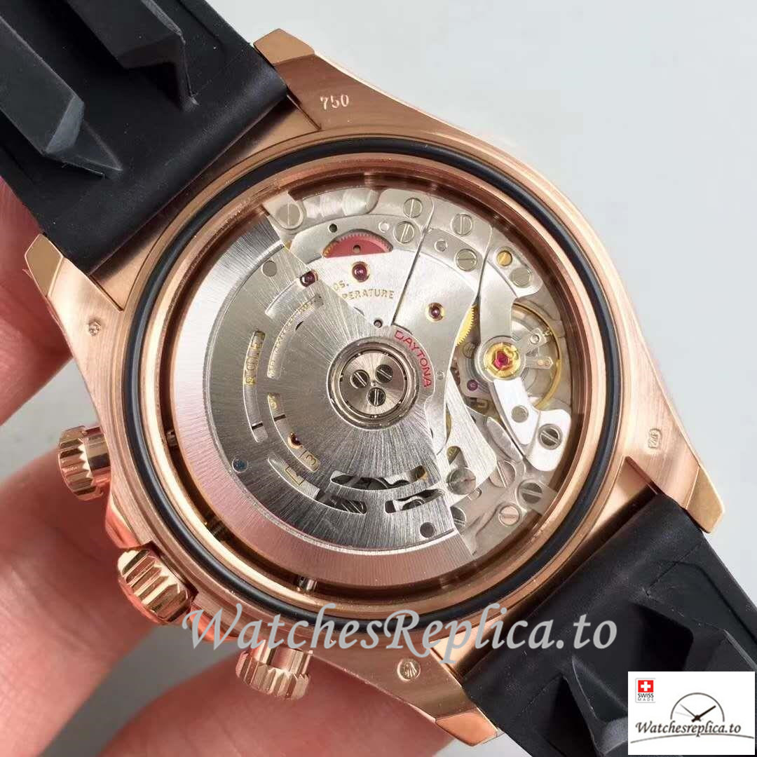 Swiss Rolex Daytona Cosmograph Replica 116515LN 003 Black Strap 40MM - Replica Watches Shop
