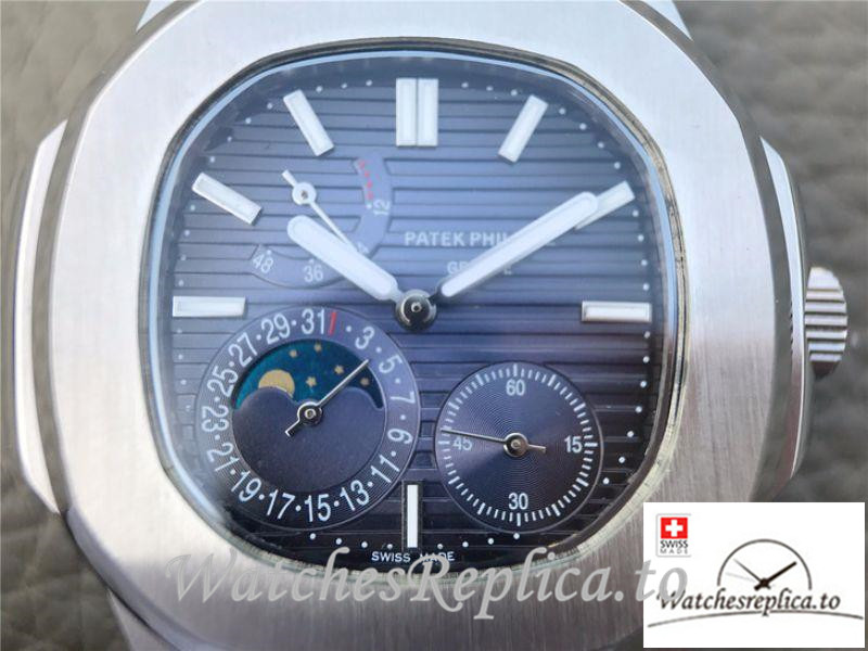 Swiss Patek Philippe Nautilus Moonphas Replica 5712/1A-001 Stainless Steel Bezel 40MM - Replica Watches Shop