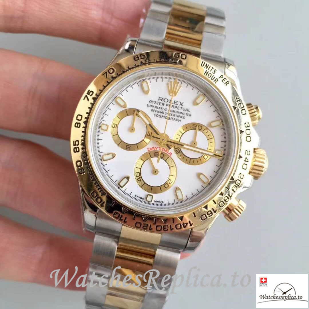Swiss Rolex Daytona Cosmograph Replica 116503 003 Yellow Gold Strap 40MM - Replica Watches Shop