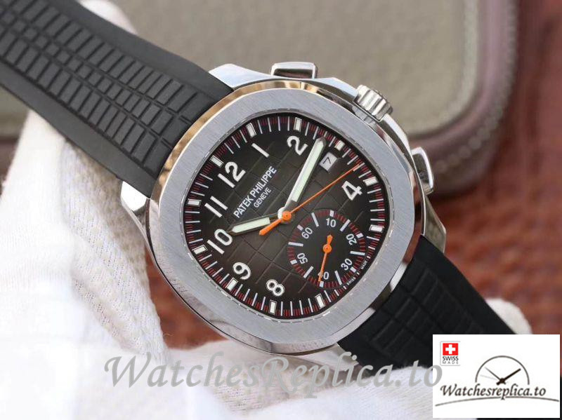 Swiss Patek Philippe Aquanaut Chronograph Replica 5968A-001 Black Strap 42MM - Replica Watches Shop