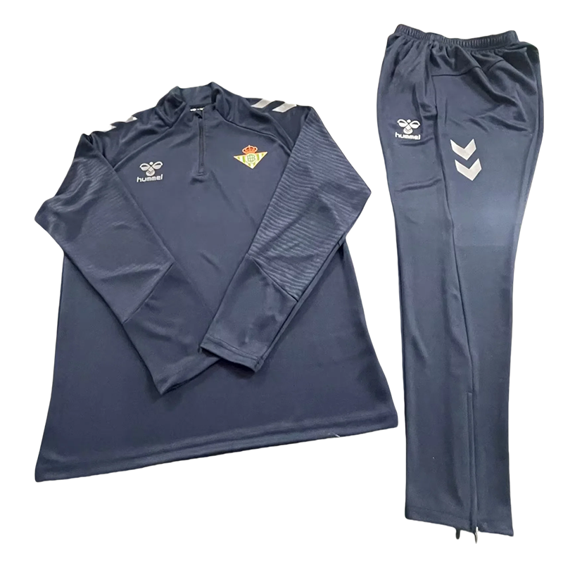 2024/2025 Real Betis Half-Pull Training Wear Blue Football Shirt