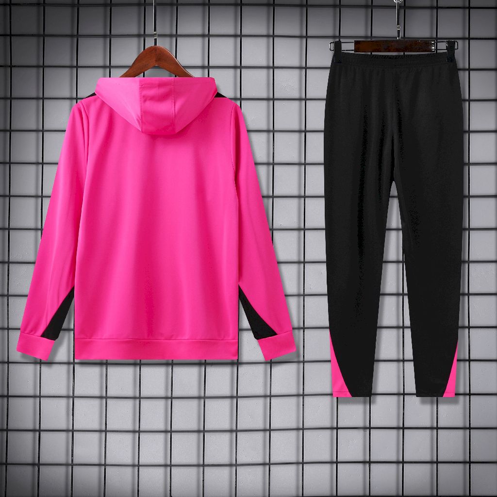 2024/2025 Chelsea Hooded Long Sleeves Training Suit Pink Football Shirt
