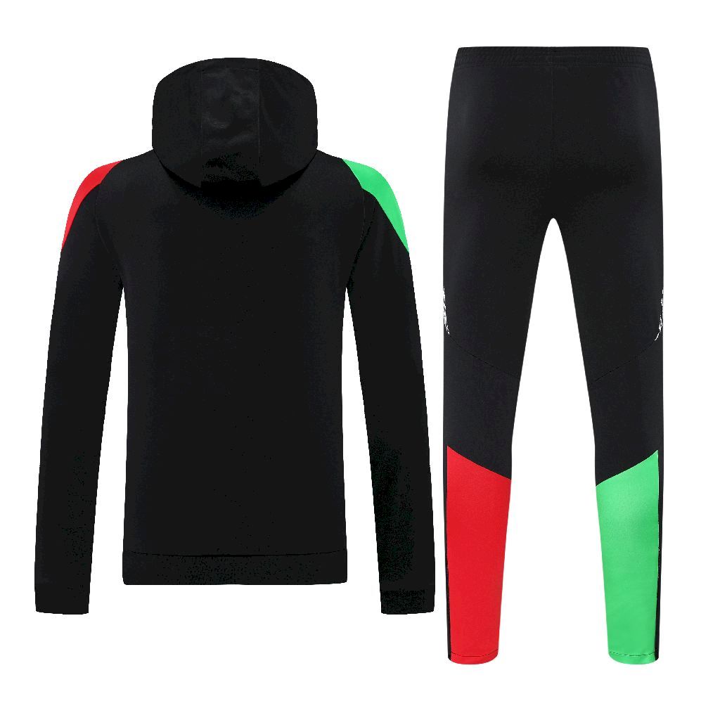 2024/2025 Arsenal Hooded Long Sleeves Training Suit Black Football Shirt