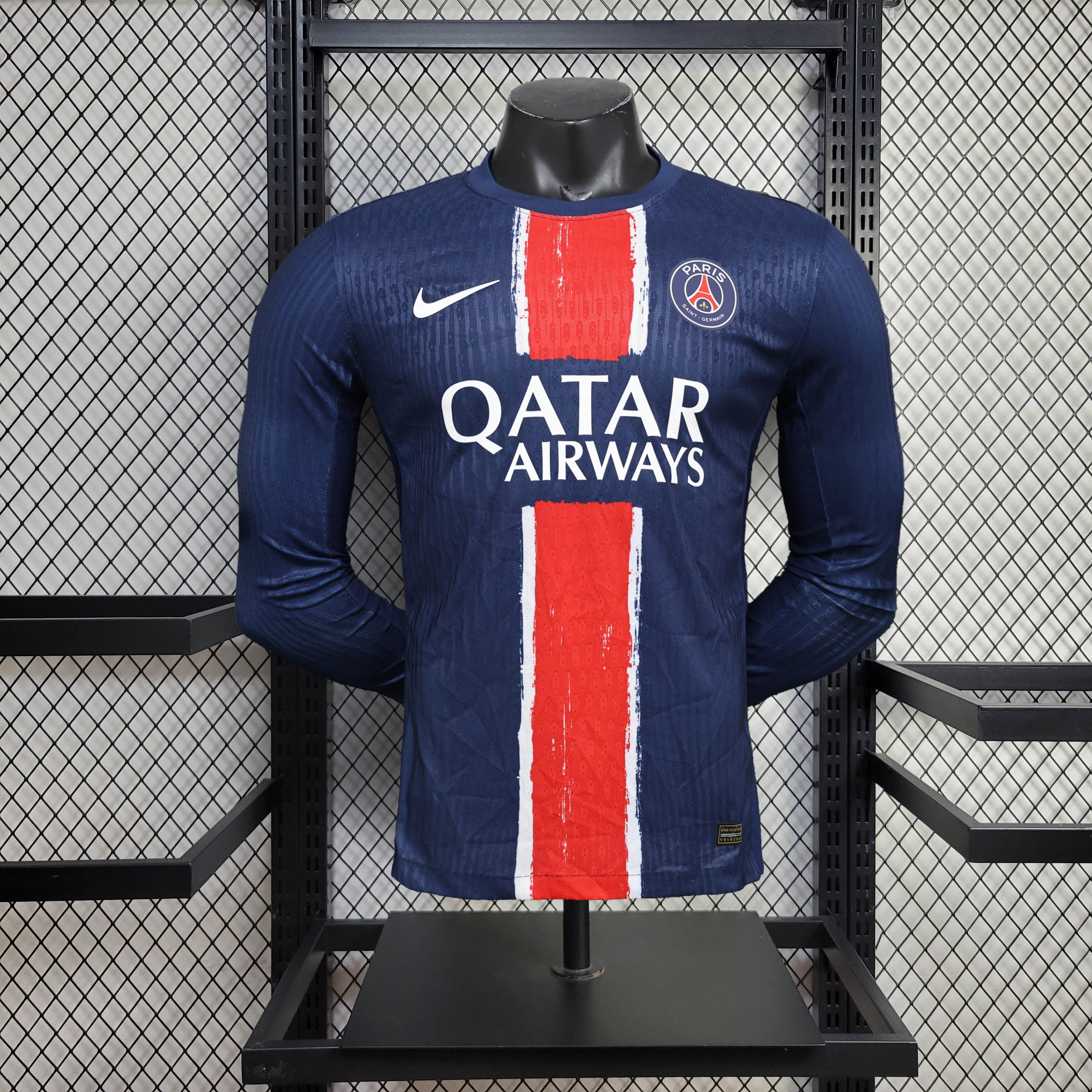 2024/2025 Player Version Long Sleeve Paris Saint-Germain Home Football Shirt