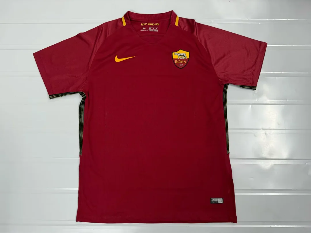 2017/2018 Retro AS Roma Home Football Shirt 1:1 Thai Quality
