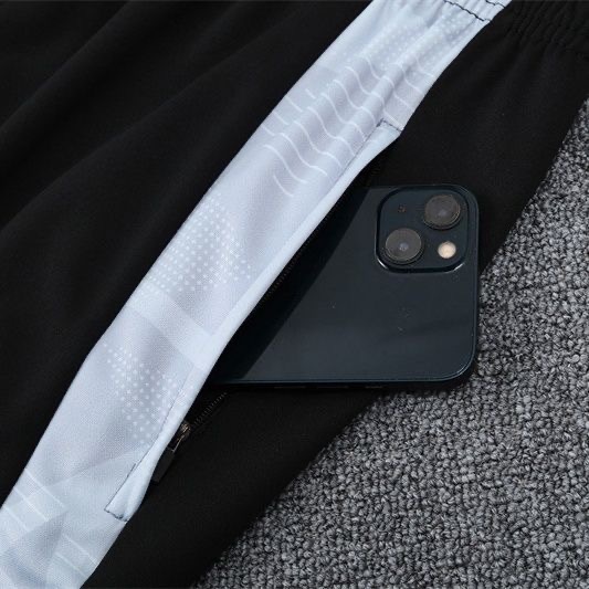 2024/2025 Real Madrid Half-Pull Training Wear Yellow And White Football Shirt