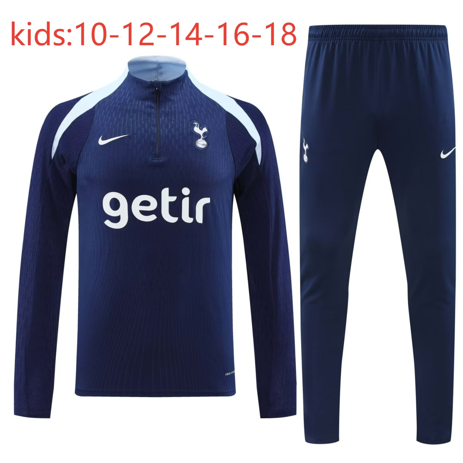 2024/2025 Kids Kit Tottenham Training Suit Football Shirt Blue