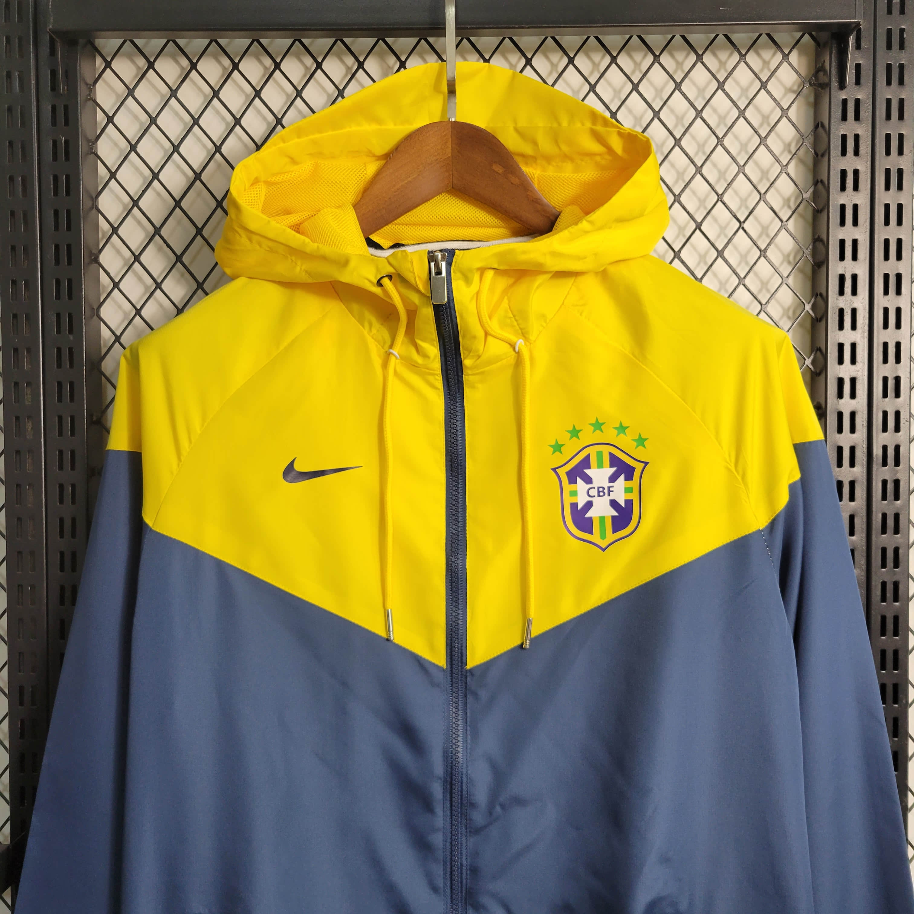 2023/2024 Brazil Windbreaker(Yellow-Grey)Football Shirt