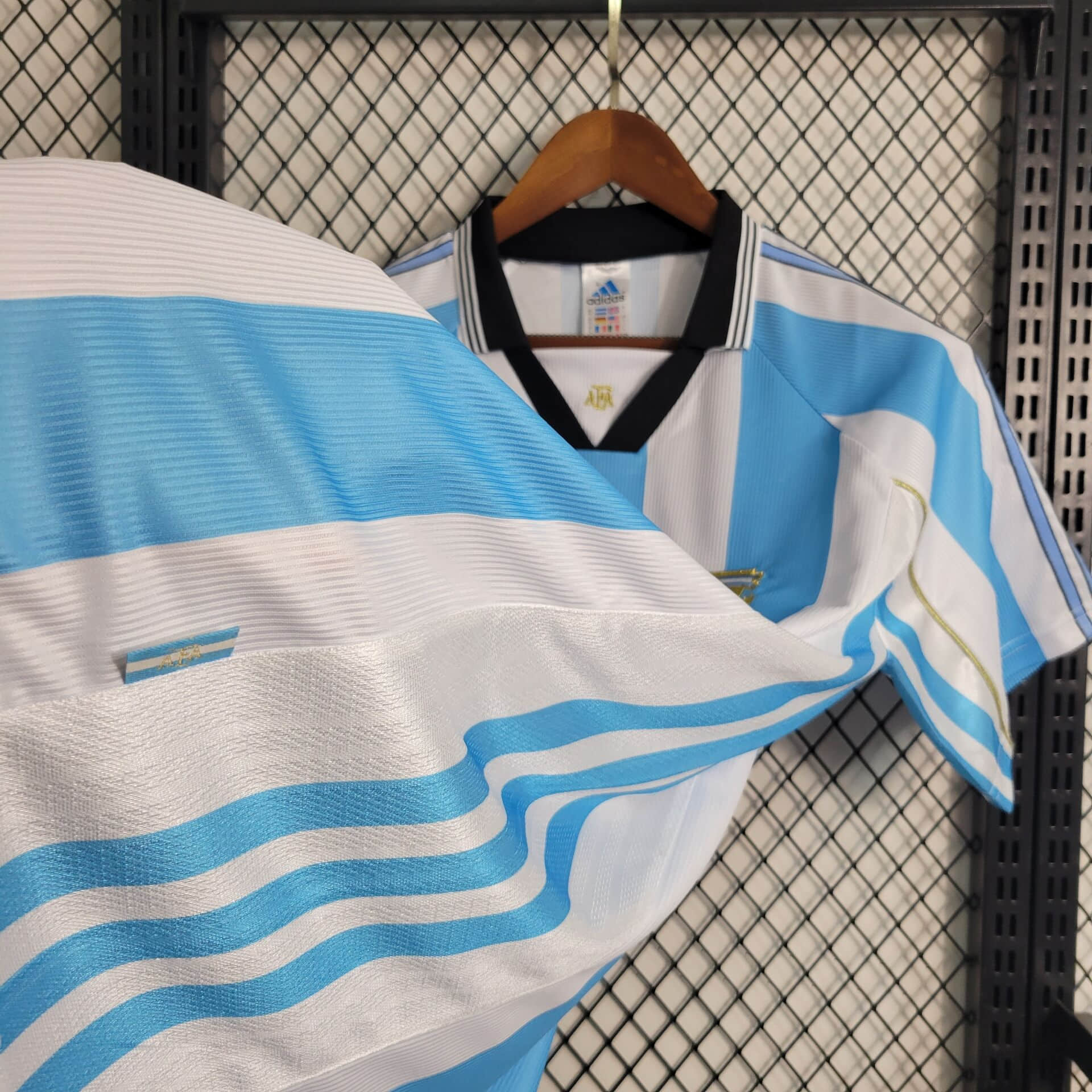1998 Retro Argentina Home Football Shirt