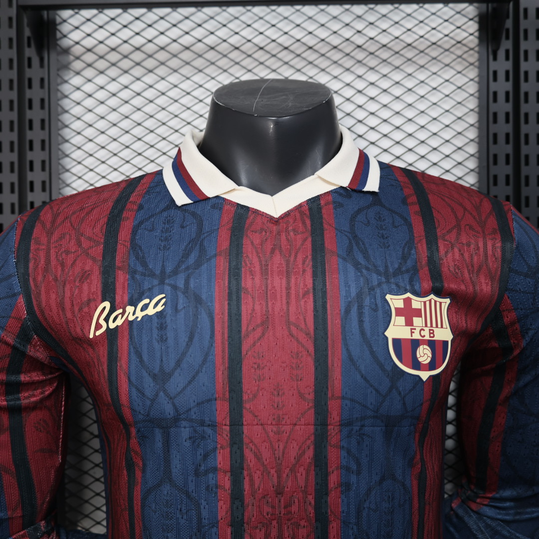 2025/2026Long Sleeve Authentic Barcelona  Football Shirt