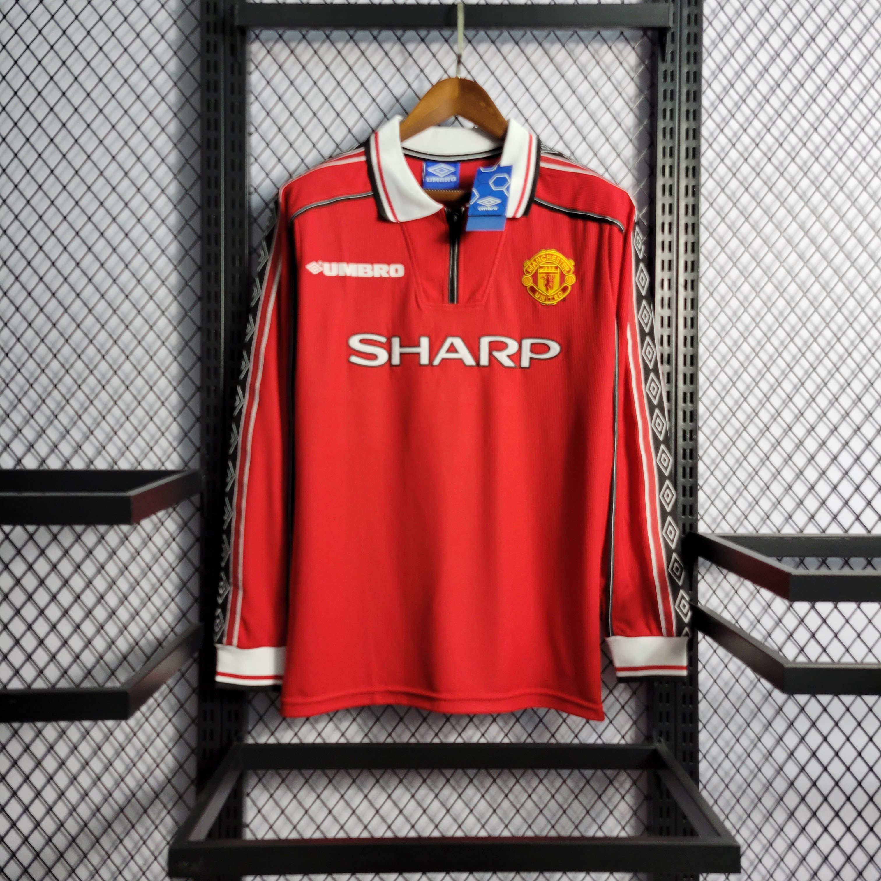 1998/1999 Retro Long Sleeve Manchester United Home Football Shirt