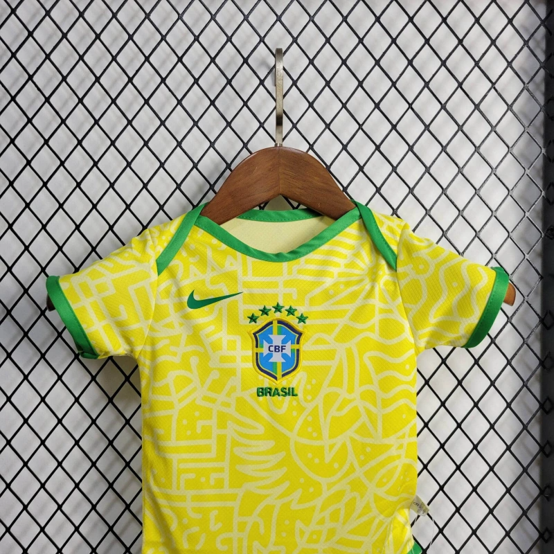 2024 Brazil Home Football Shirt Baby Size