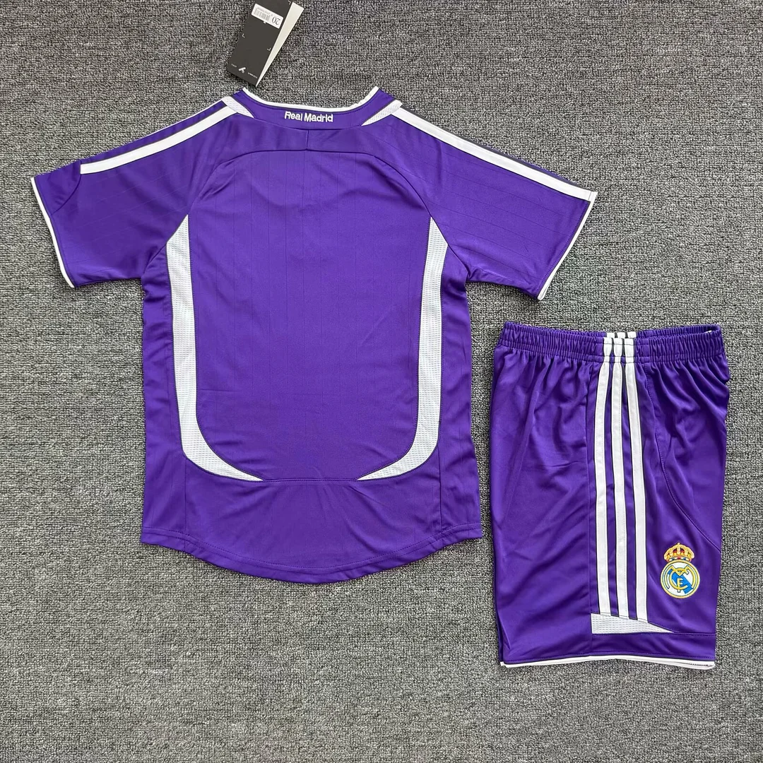 2006/2007 Retro Real Madrid Away Football Shirt Kids Size 1:1 Thai Quality