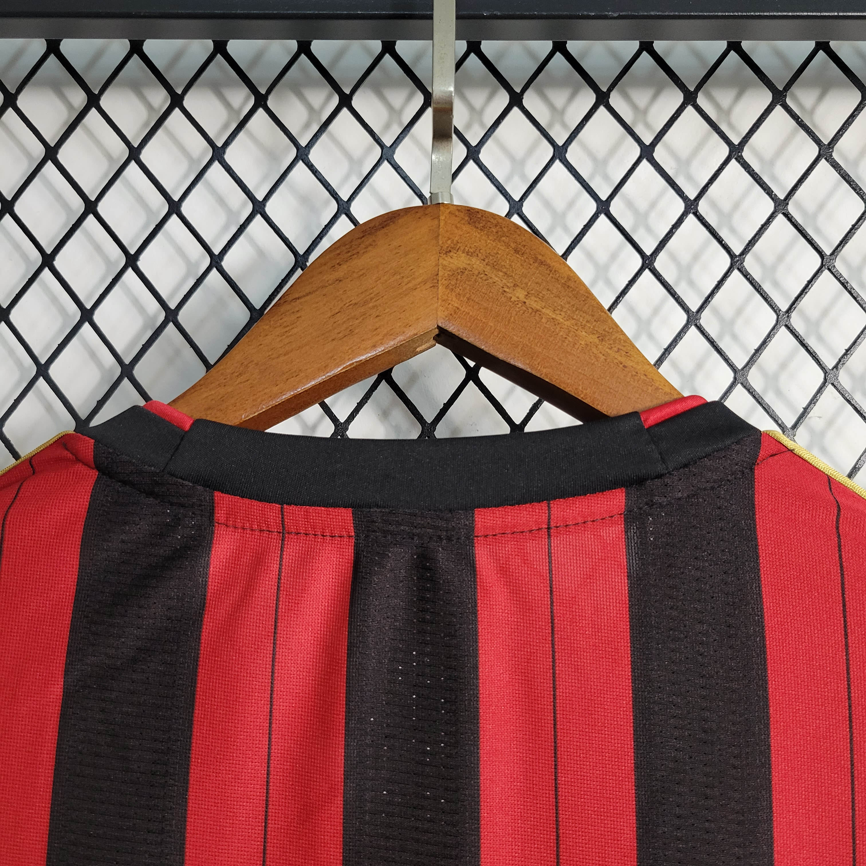 2013/2014 Retro Long Sleeve AC Milan Home Football Shirt