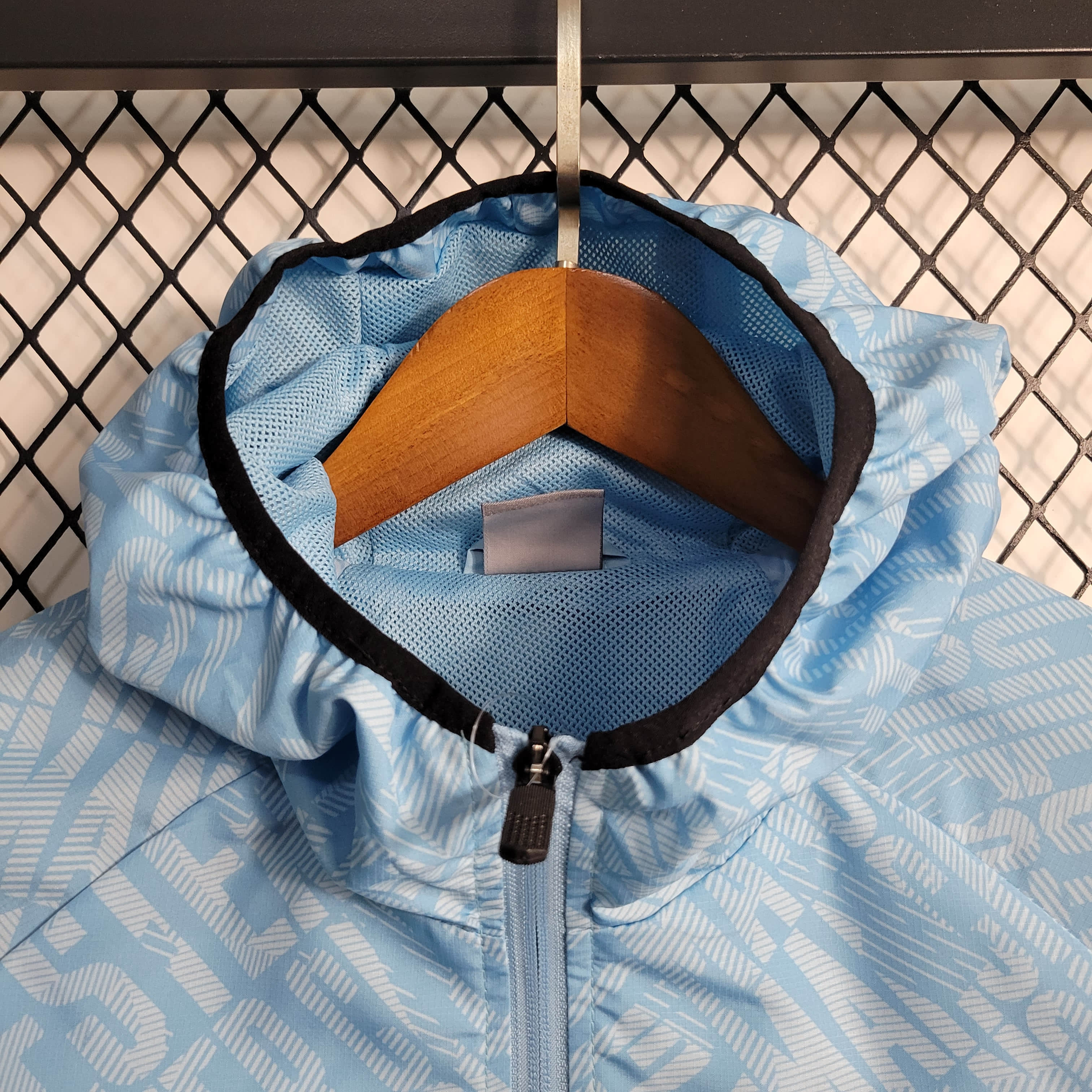 2023/2024 Manchester City Windbreaker Light Blue Football Shirt