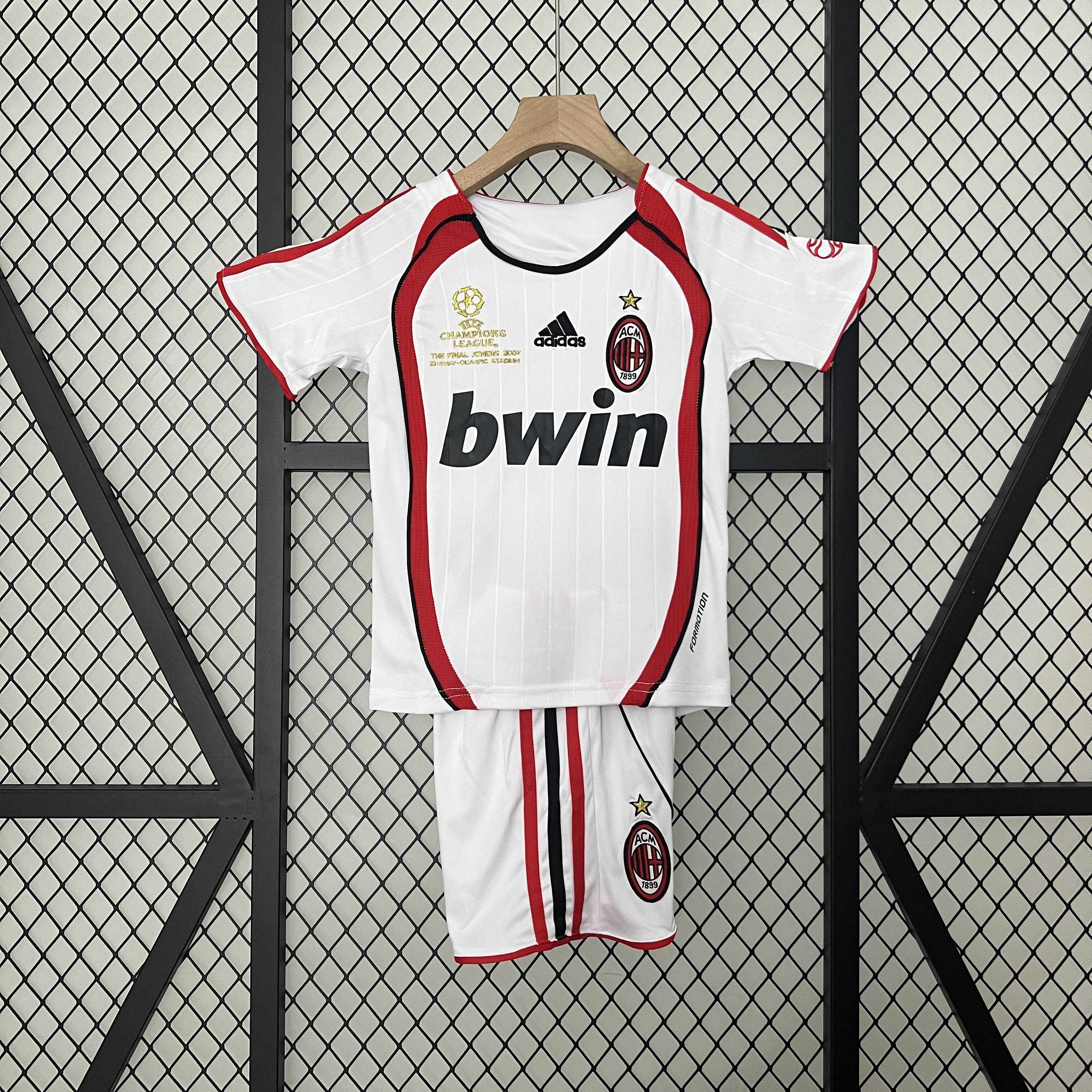 2006/2007 Retro AC Milan Away Champions League Football Shirt Kids Size