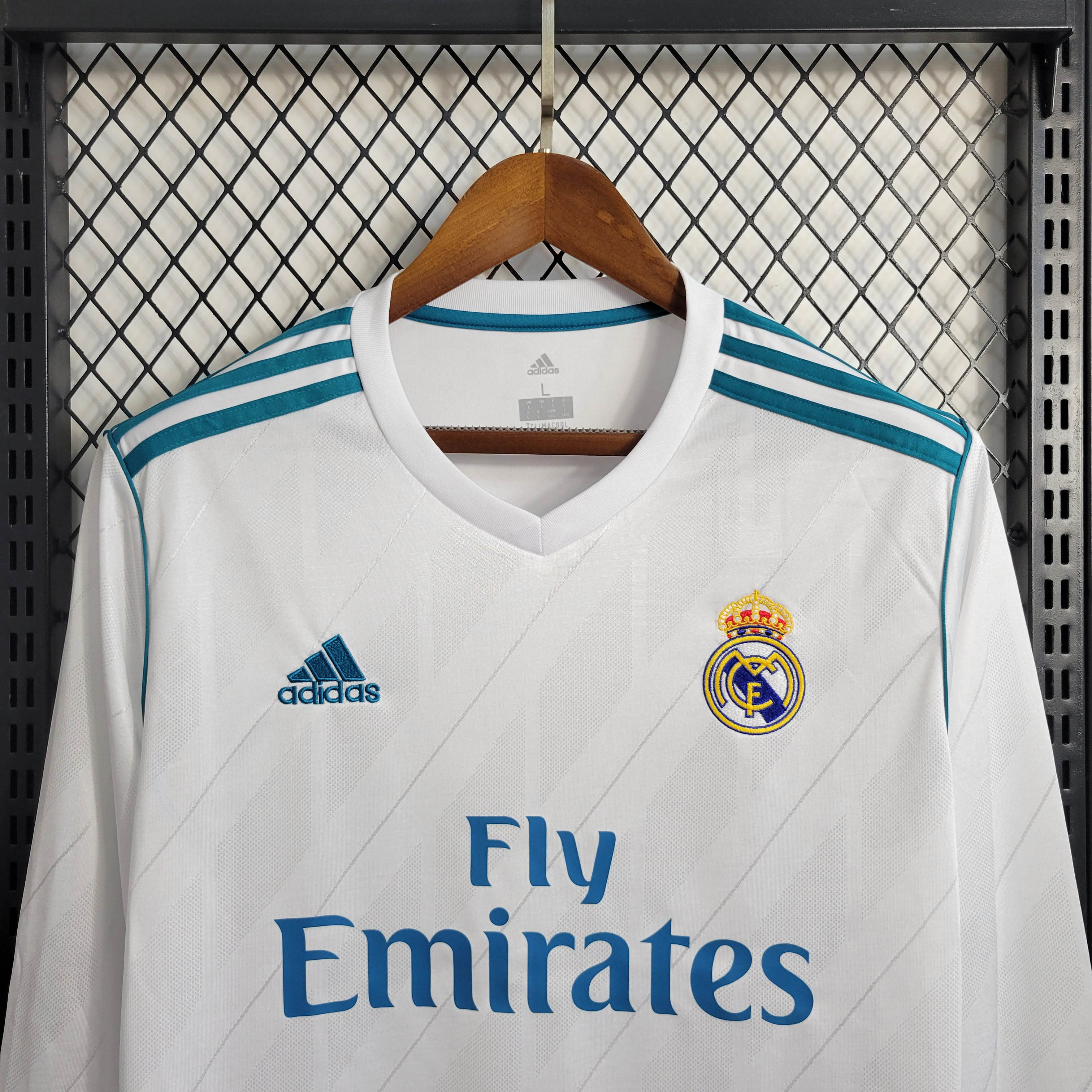 2017/2018 Retro Long Sleeve Real Madrid Home Football Shirt
