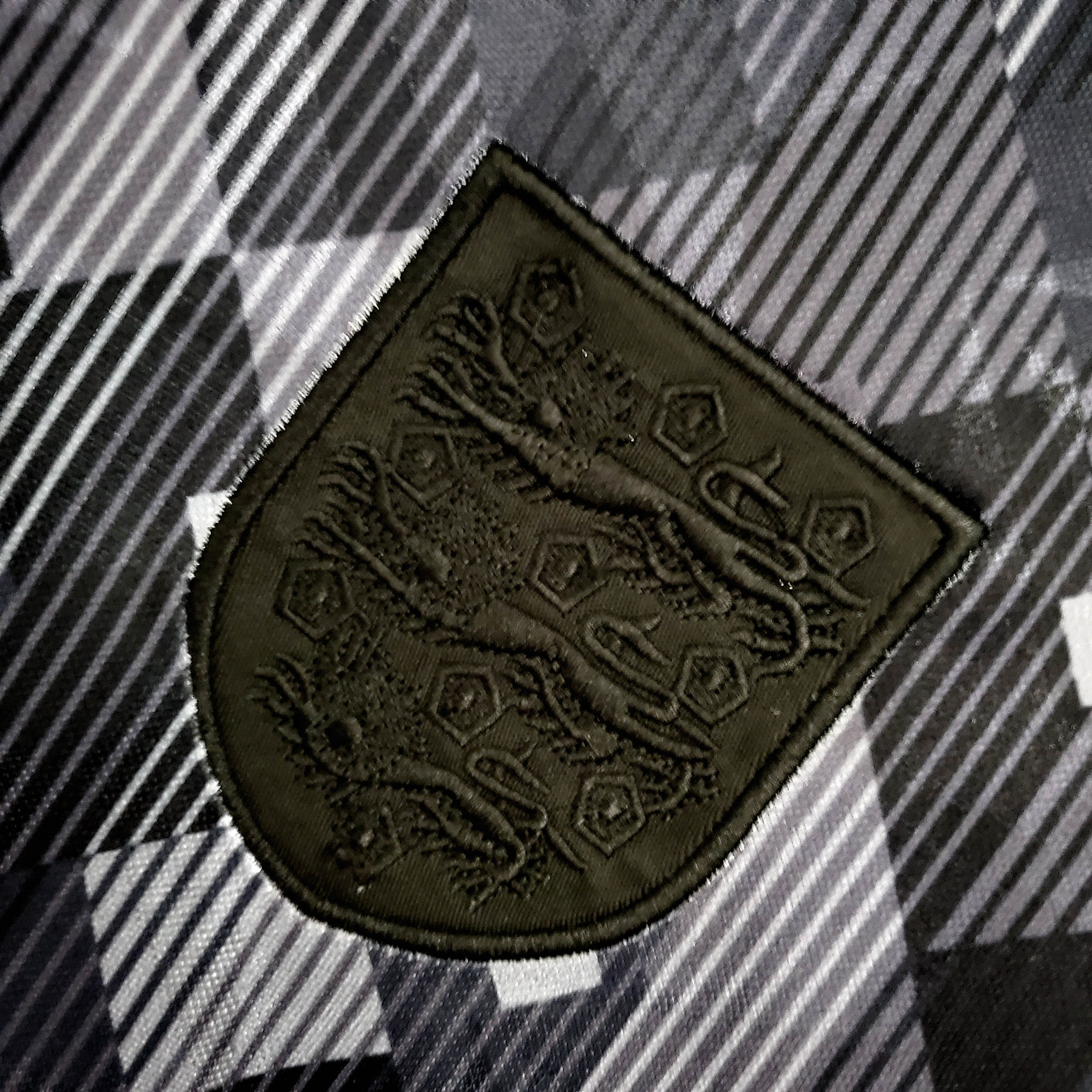 1990 Retro England Blackout Special Edition Black Football Shirt