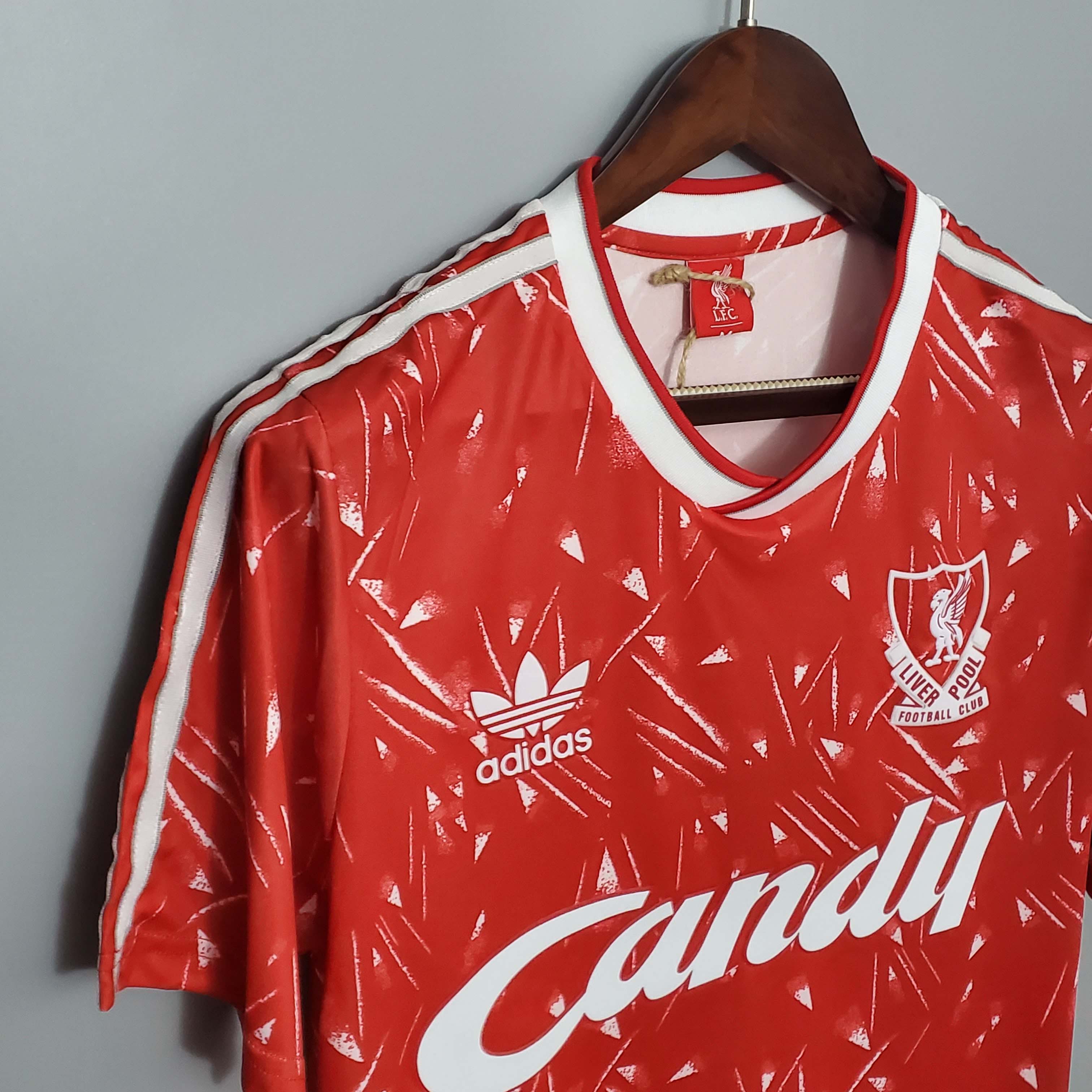 1989/1991 Retro Liverpool Home Football Shirt