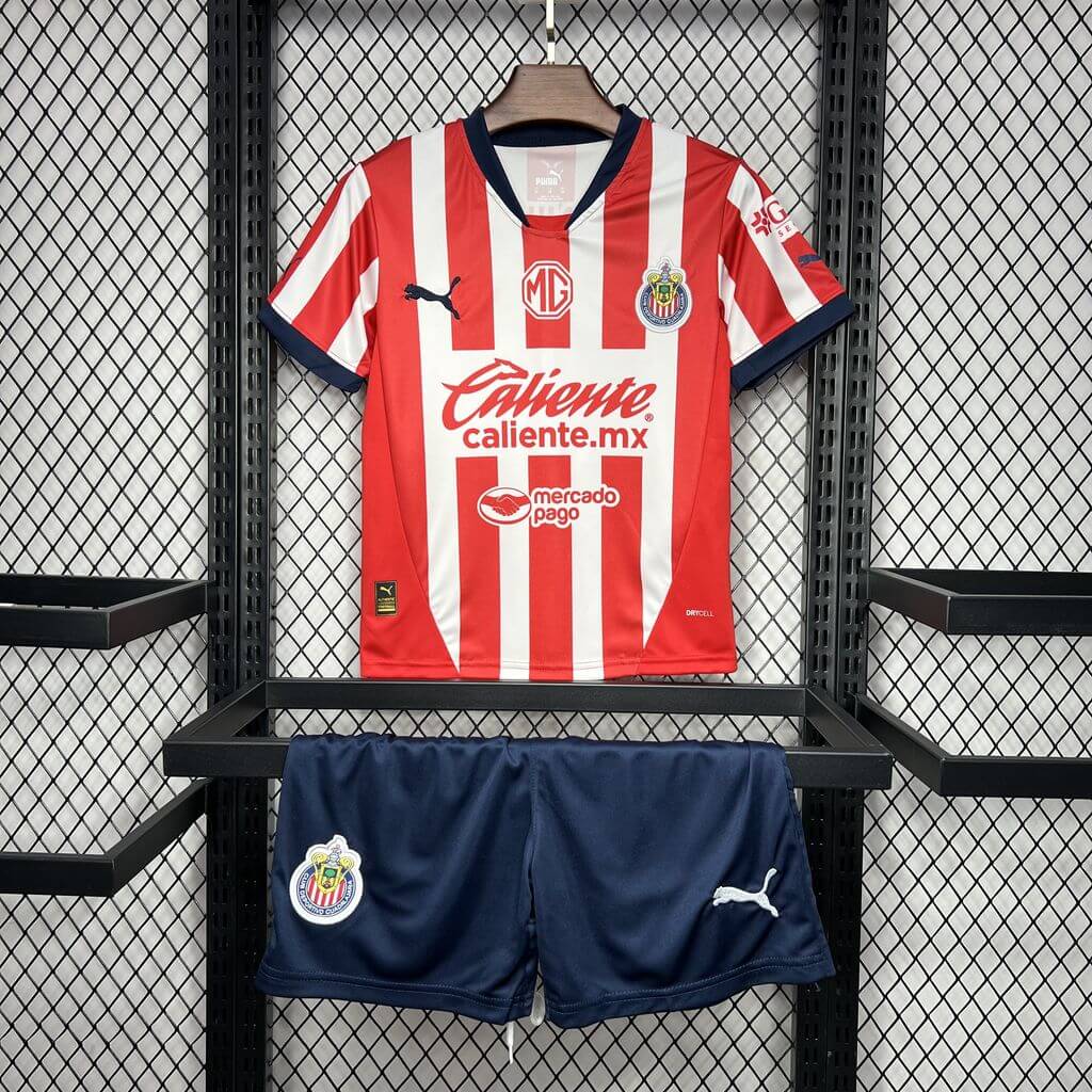 2024/2025 Chivas de Guadalajara Home Football Shirt Kids Size