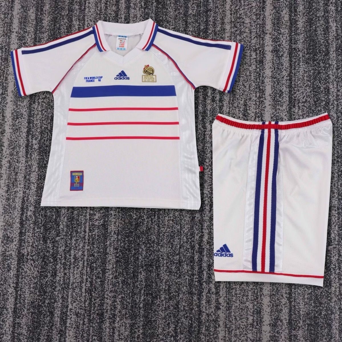 1998 Retro France Away Football ShirtKids Size 1:1 Thai Quality