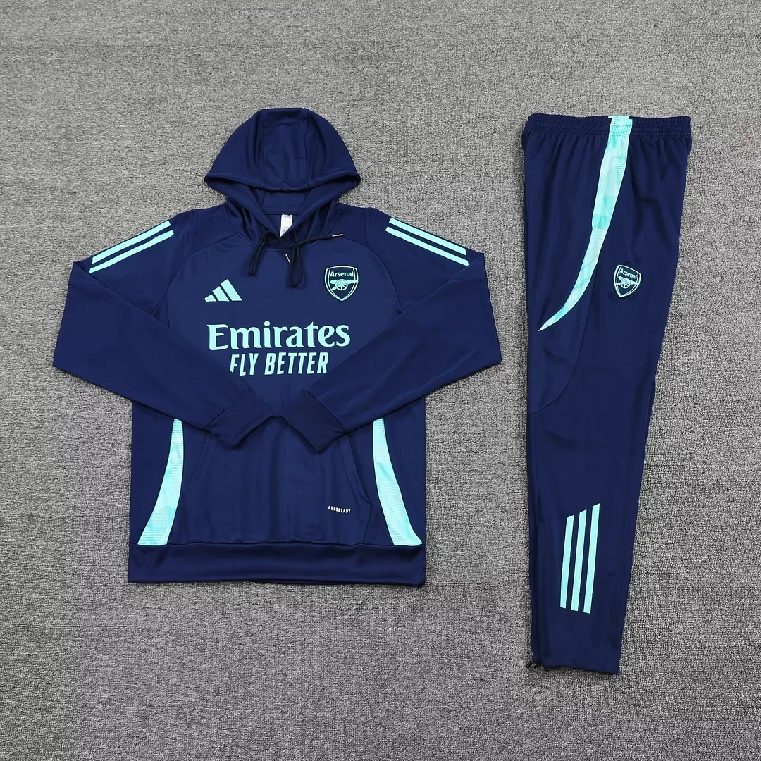 2024/2025 Arsenal Hooded Long Sleeves Training Suit Football Shirt