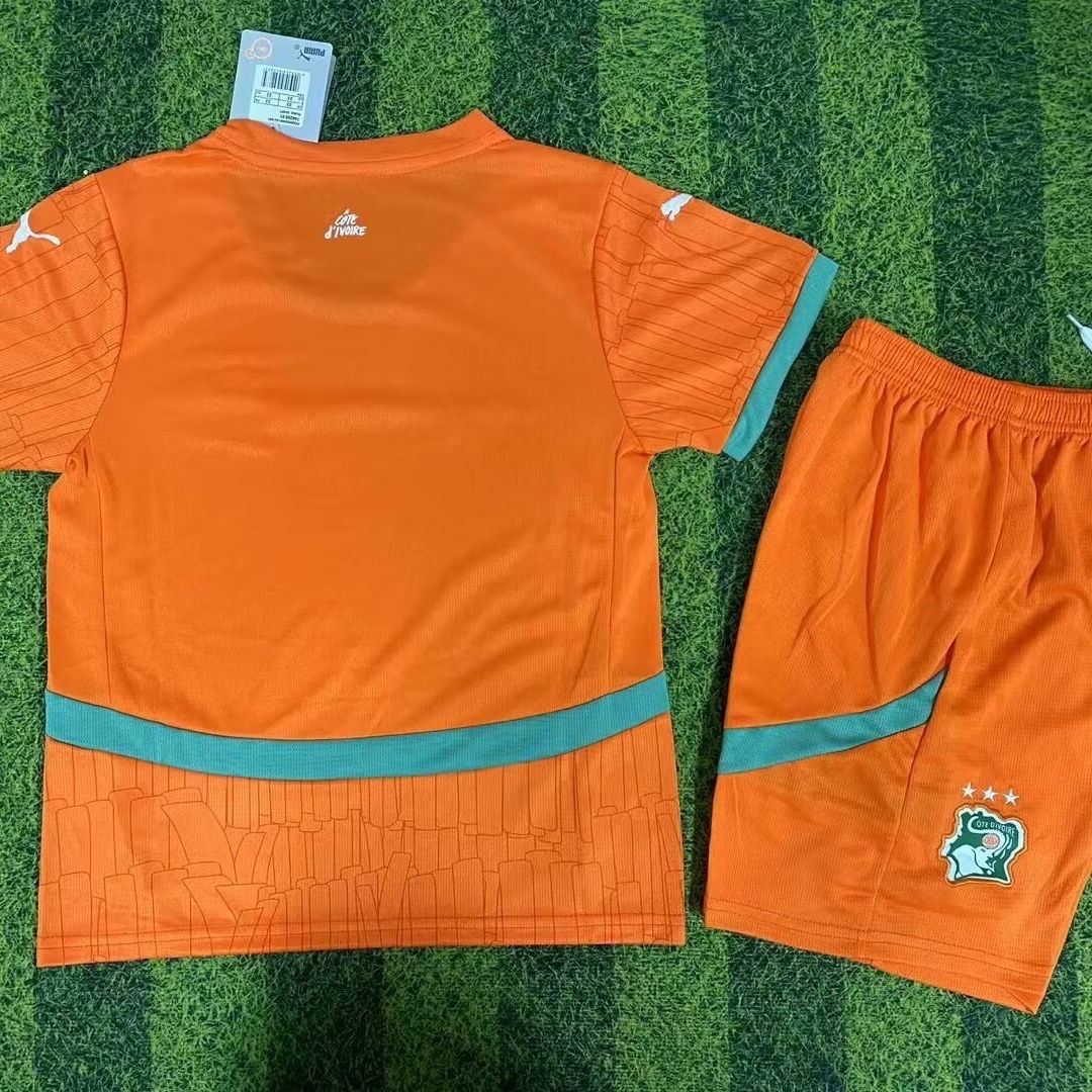 2024/2025 lvory Coast Home FootballShirt Kids Size 1:1 Thai Quality