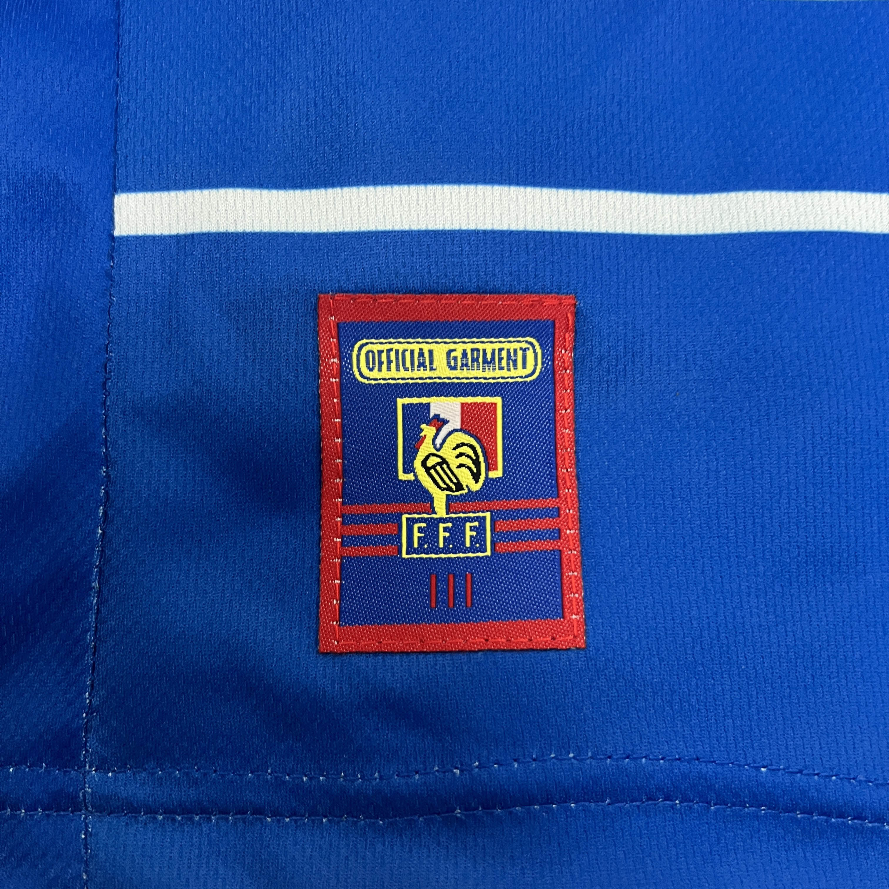 1998 Retro France Home Football Shirt Kids Size