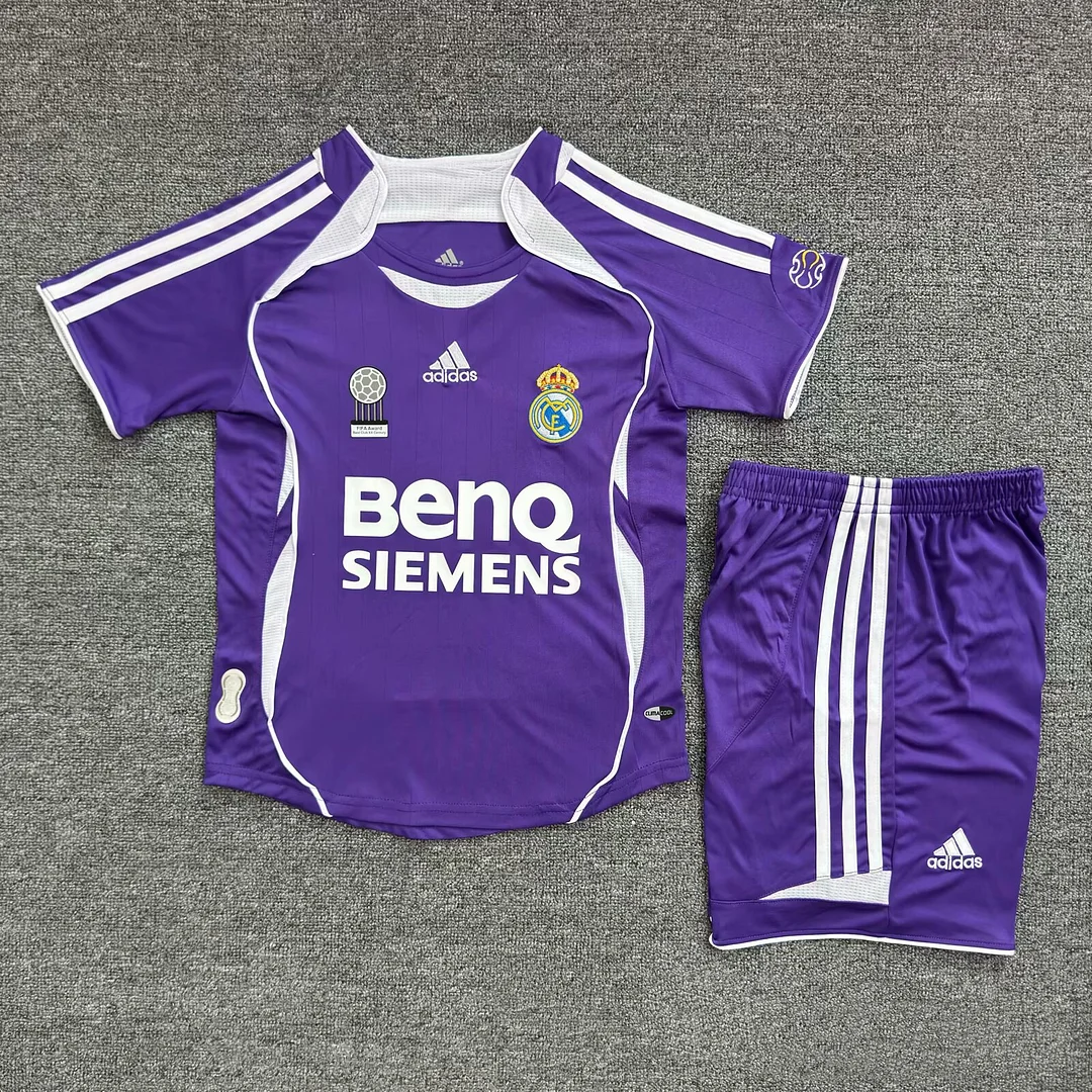 2006/2007 Retro Real Madrid Away Football Shirt Kids Size 1:1 Thai Quality