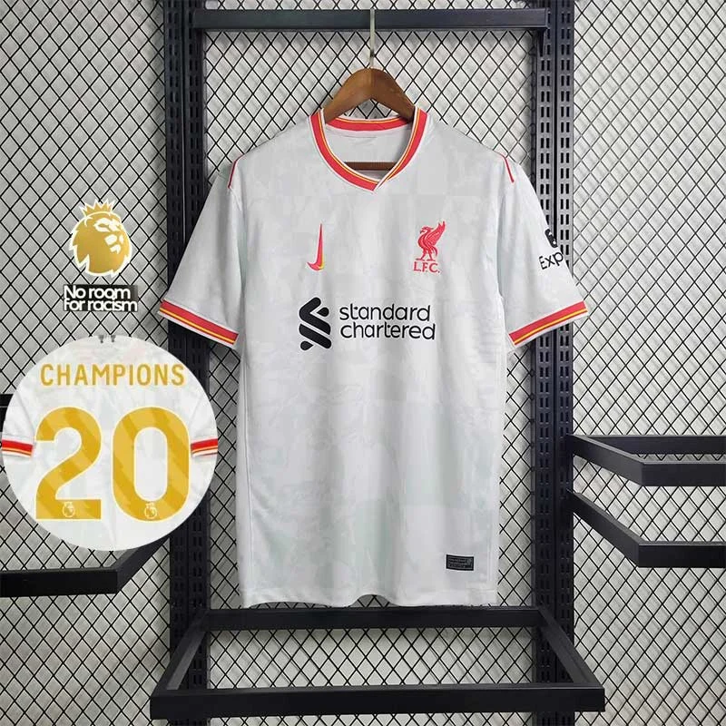 【CHAMPIONS】2024/2025 Liverpool Third Away Gold Custom Football Shirt 1:1 Thai Quality