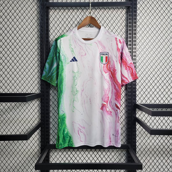 2023 Italy Training Suit White Football Shirt