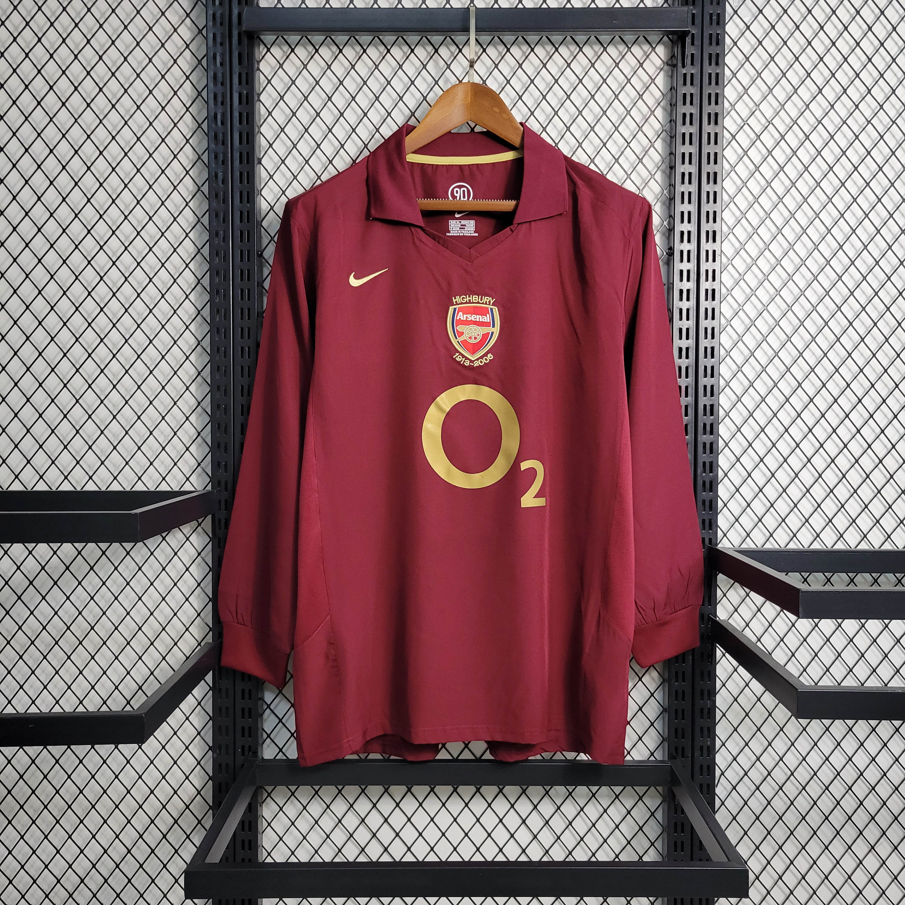 2005/2006 Retro Long Sleeve Arsenal Home Football Shirt