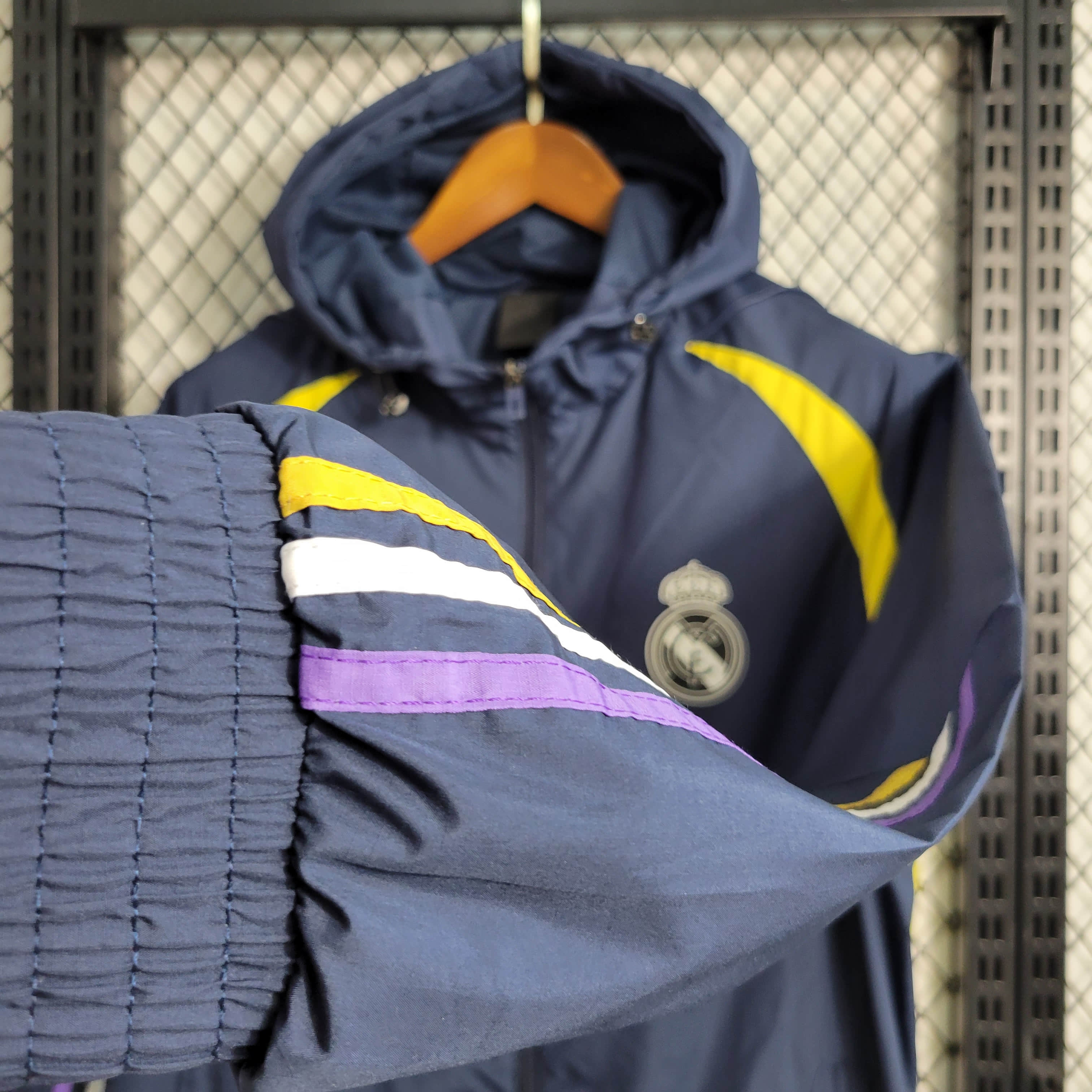 2023/2024 Real Madrid Windbreaker Navy Blue Football Shirt