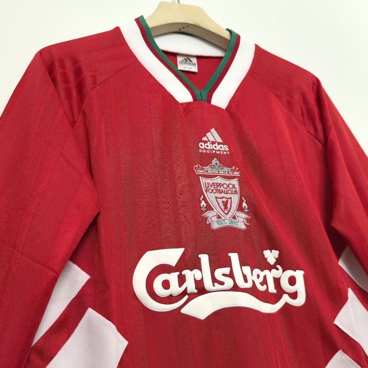 1993/1995 Retro Long sleeve LiverpoolHome Football shirt 1:1 Thai Quality