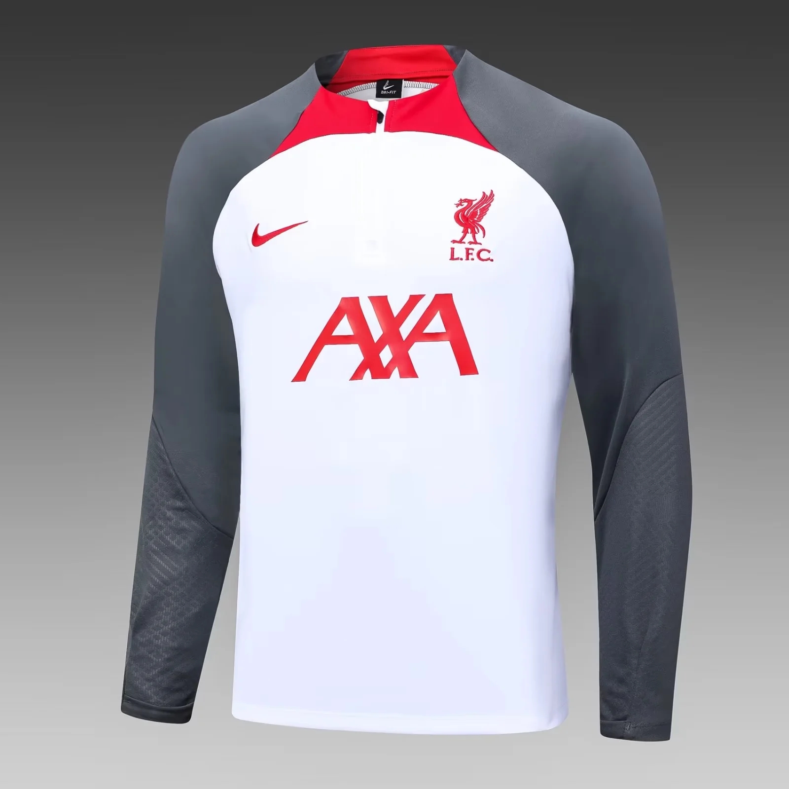 2023/2024 Liverpool Half-Pull Training Suit White Football Shirt Set