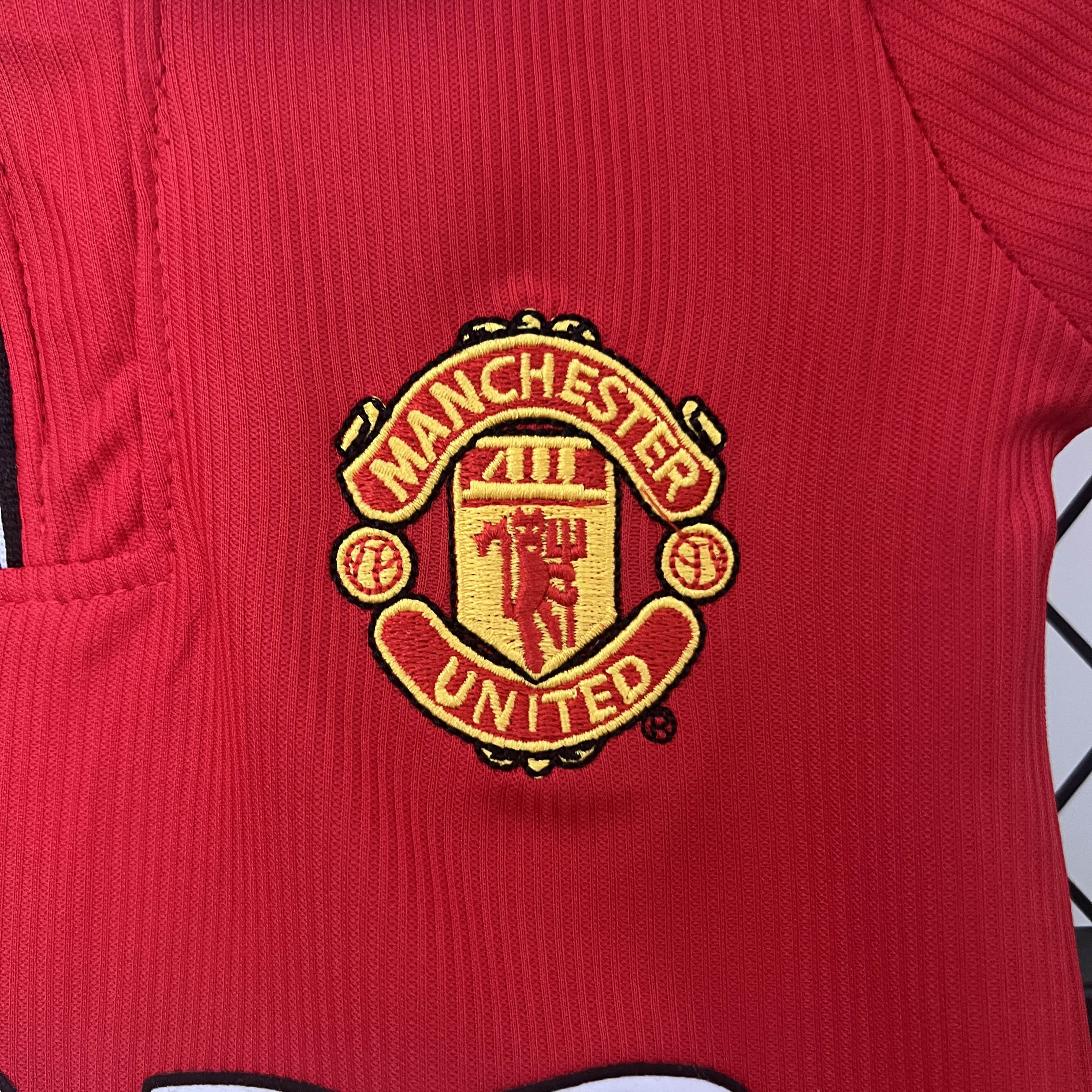1998/1999 Retro Manchester United Home Football Shirt Kids Size